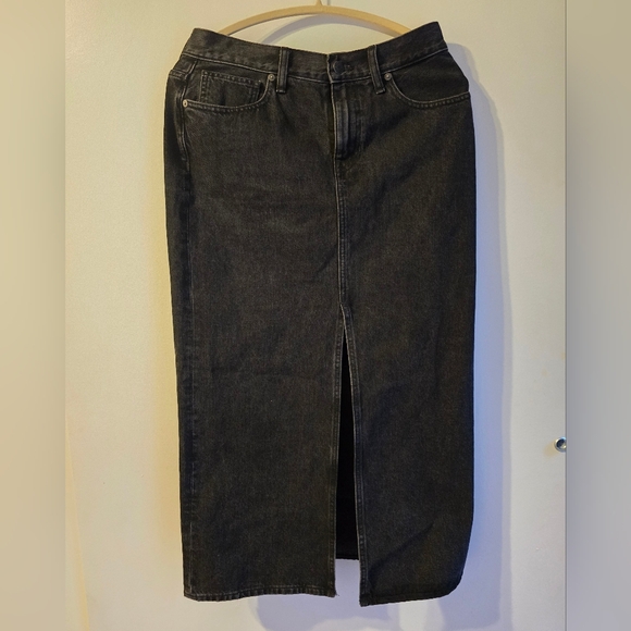 $98 Madewell Denim Mid-Rise Maxi Skirt in Lunar Wash Size 26 - Picture 10 of 10